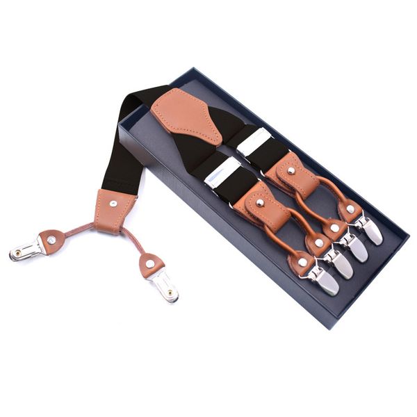 2019 new personality casual temperament men 6 clip strap elastic layer leather adjustable y-shaped cross hang belt, Black;white
2019 new personality casual temperament men 6 clip strap elastic layer leather adjustable y-shaped cross hang belt, Black;white