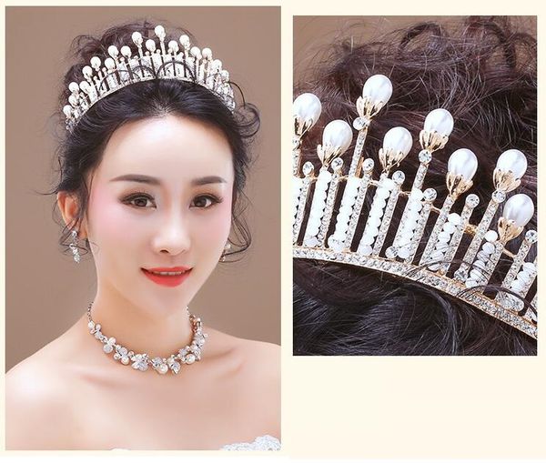 bridal jewelry valentine's day gift bride accessories set for wedding decorations necklace earrings and a crown set, White
bridal jewelry valentine's day gift bride accessories set for wedding decorations necklace earrings and a crown set, White