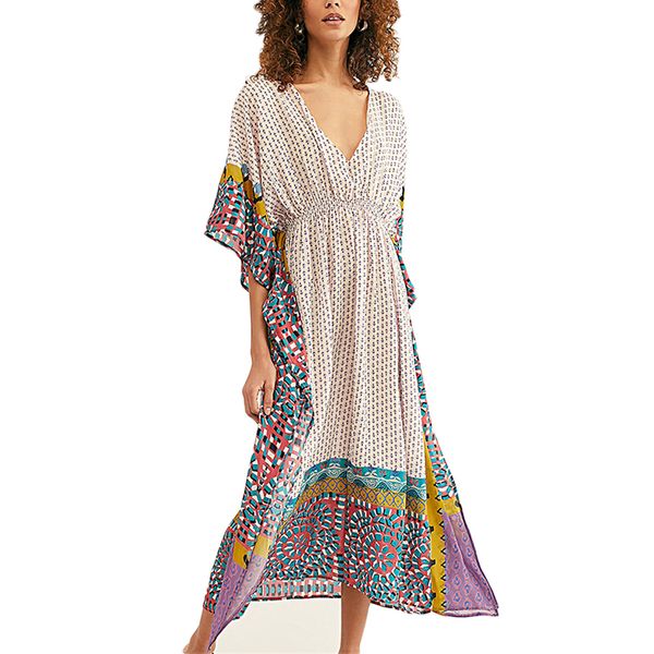 sarongs crochet floral beach long dress short sleeve bikini swimsuit cover up kaftan, Blue;gray
sarongs crochet floral beach long dress short sleeve bikini swimsuit cover up kaftan, Blue;gray