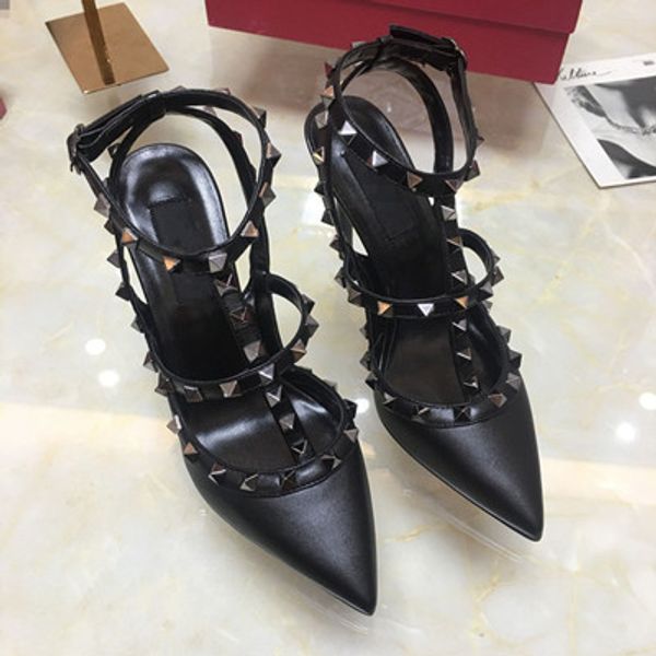 designer pointed toe 2-strap with studs high heels matte leather rivets sandals women studded strappy dress shoes valentine high heel shoes, Black
designer pointed toe 2-strap with studs high heels matte leather rivets sandals women studded strappy dress shoes valentine high heel shoes, Black