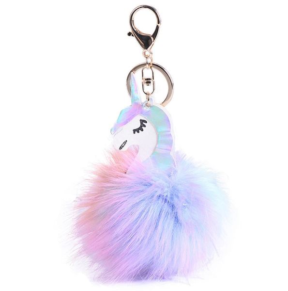 multicolor plush ball charm key chain ring fur pom pom ball unicorn animal pendant gold color metal keychain for women handbag, Silver
multicolor plush ball charm key chain ring fur pom pom ball unicorn animal pendant gold color metal keychain for women handbag, Silver