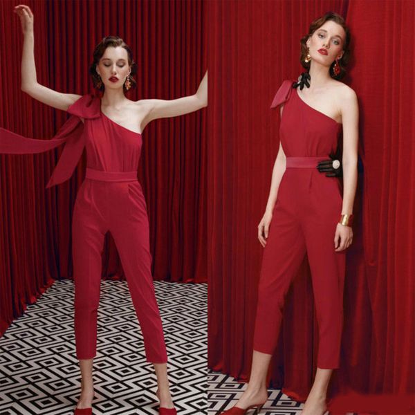 2020 red women jumpsuit one shoulder straps satin ankle lengtn custom made evening gowns cocktail prom dress party wear, Black
2020 red women jumpsuit one shoulder straps satin ankle lengtn custom made evening gowns cocktail prom dress party wear, Black