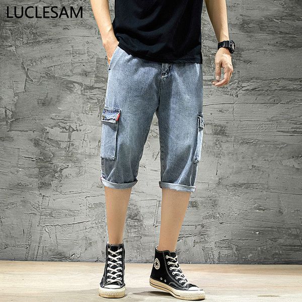 mens straight calf length short pants 2020 new summer short jeans casual loose trousers streetwear denim kpop cargo pants 4xl, Blue
mens straight calf length short pants 2020 new summer short jeans casual loose trousers streetwear denim kpop cargo pants 4xl, Blue