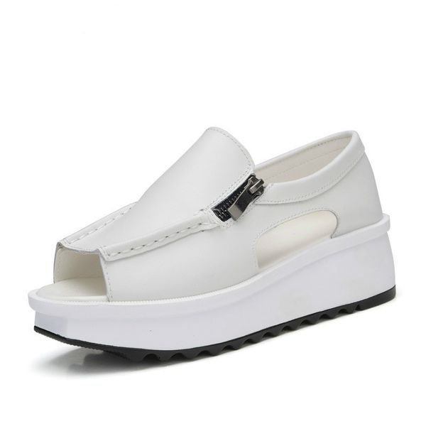 2019 summer women sandals wedges sandals ladies open toe round toe zipper black silver white platform flat platform
2019 summer women sandals wedges sandals ladies open toe round toe zipper black silver white platform flat platform