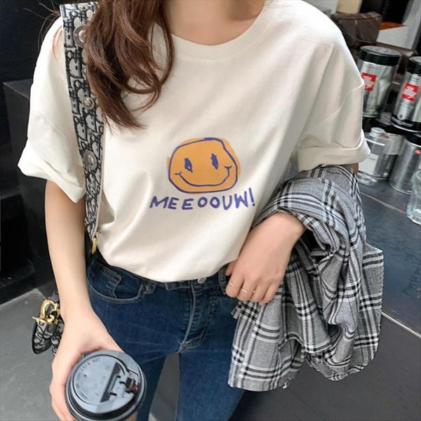 smiling face printing white cotton short-sleeved t- female t-shirt underwear underwear ins fashion 2020 loose slim base shirt inner match
smiling face printing white cotton short-sleeved t- female t-shirt underwear underwear ins fashion 2020 loose slim base shirt inner match