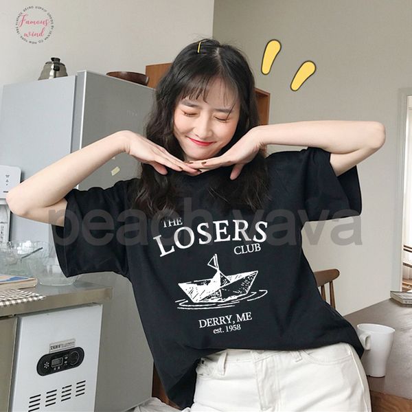 the losers club letter boat funny print summer female t shirt loose casual short sleeve tees ulzzang harajuku women, White
the losers club letter boat funny print summer female t shirt loose casual short sleeve tees ulzzang harajuku women, White