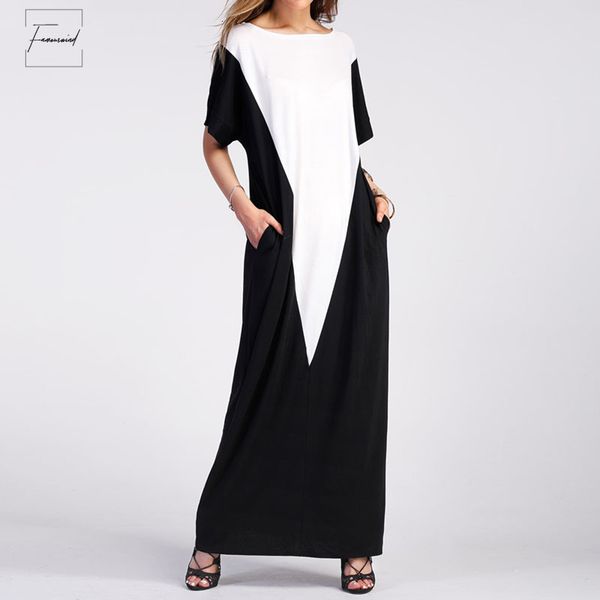long dress 2019 plus size women pockets beach vestido party sundress floor length casual o neck short sleeve maxi kaftan, Black;gray
long dress 2019 plus size women pockets beach vestido party sundress floor length casual o neck short sleeve maxi kaftan, Black;gray
