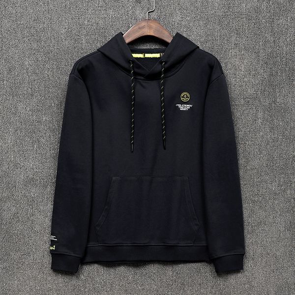 sea discount 2019 autumn new men's casual hooded sweater personalized long-sleeved embroidered pullover sweatshirt 074, Black
sea discount 2019 autumn new men's casual hooded sweater personalized long-sleeved embroidered pullover sweatshirt 074, Black