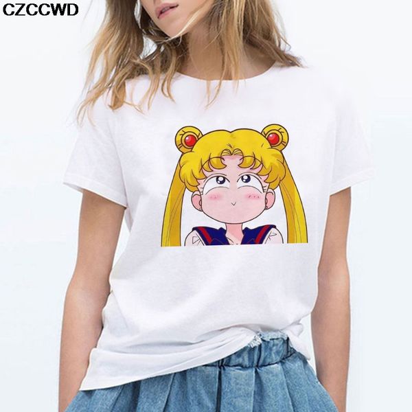czccwd women clothes 2019 white t shirt harajuku sailor moon fun tshirt leisure fashion aesthetic streetwear female t-shirt
czccwd women clothes 2019 white t shirt harajuku sailor moon fun tshirt leisure fashion aesthetic streetwear female t-shirt