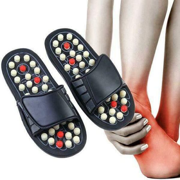 women men acupressure points massage shoes 1 pair magnetic reflexology slippers pain relief foot relaxation healthy care shoes, Black
women men acupressure points massage shoes 1 pair magnetic reflexology slippers pain relief foot relaxation healthy care shoes, Black
