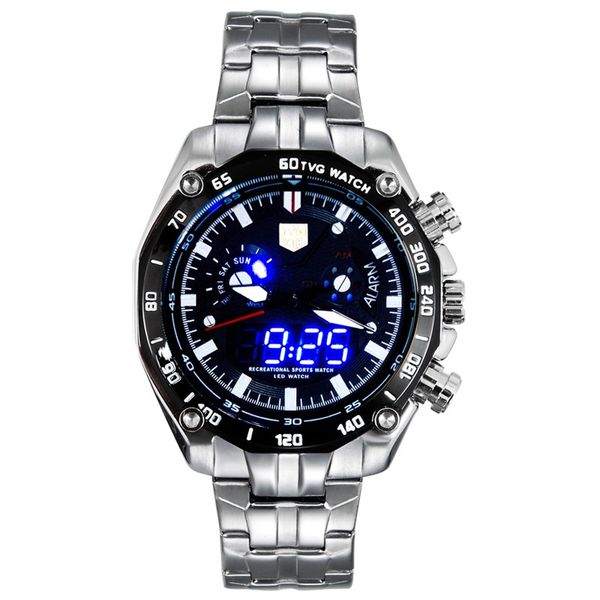 new digital watch man tvg 3168 men watch brand watches dual display fashion sport watches date week alarm wristwatch tool, Slivery;brown
new digital watch man tvg 3168 men watch brand watches dual display fashion sport watches date week alarm wristwatch tool, Slivery;brown