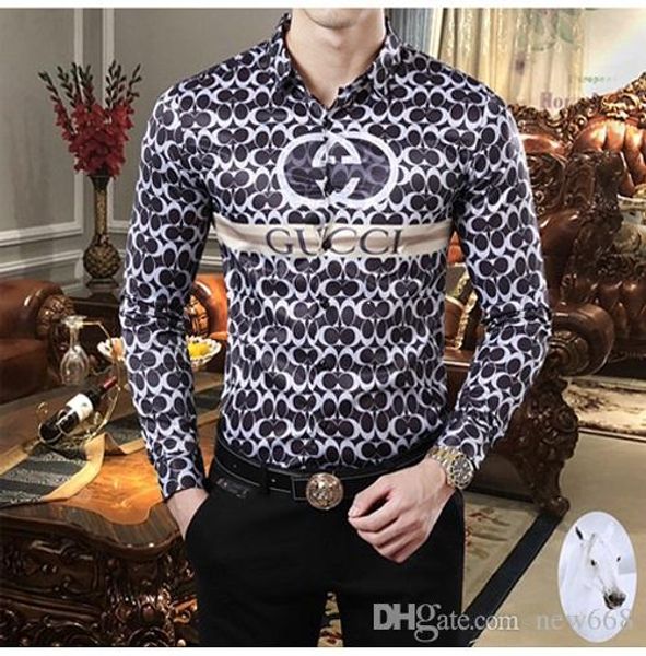 men's casual shirt logistics new men's luxury long-sleeved shirt european and american brand fashion trend shirt clothing 3xl, White;black 
men's casual shirt logistics new men's luxury long-sleeved shirt european and american brand fashion trend shirt clothing 3xl, White;black