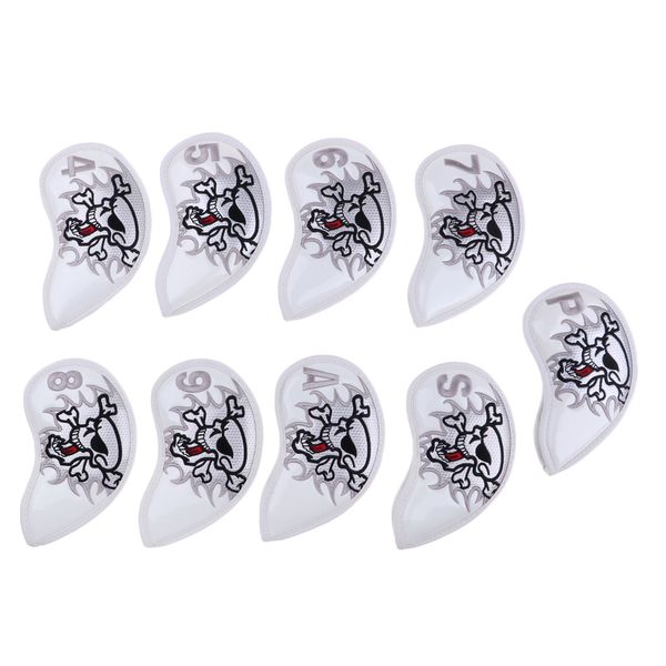 9 pieces universal skull golf iron head cover club putter headcover & loop tape closure
9 pieces universal skull golf iron head cover club putter headcover & loop tape closure