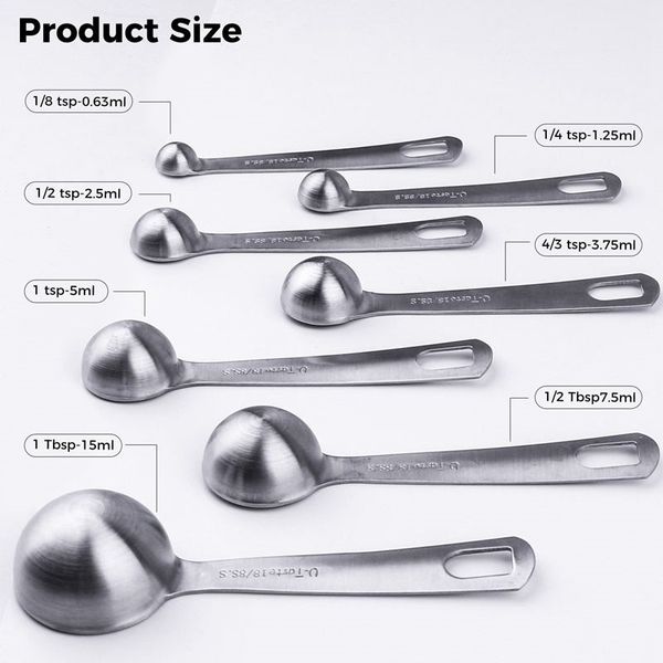 stainless steel measuring spoons set of 7 stackable measure spoon for dry and liquid ingredients etched marked baking cooking sp other kitch
stainless steel measuring spoons set of 7 stackable measure spoon for dry and liquid ingredients etched marked baking cooking sp other kitch