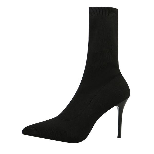 meriahzheng 9cm winter socks knitted boots fine heel short boots ladies high heel women single shoes pointed women lbz, Black
meriahzheng 9cm winter socks knitted boots fine heel short boots ladies high heel women single shoes pointed women lbz, Black
