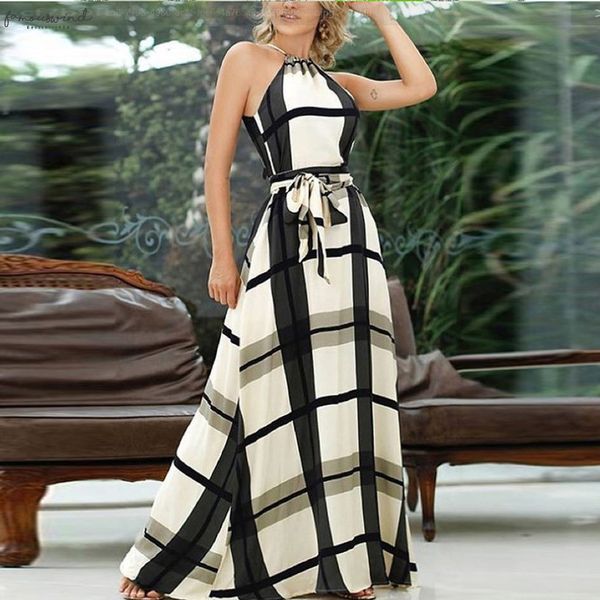 sleeveless long casual dress summer woman bandage off shoulder dress summer women twill elegant plaid printed dress woman 45 g6, Black;gray
sleeveless long casual dress summer woman bandage off shoulder dress summer women twill elegant plaid printed dress woman 45 g6, Black;gray