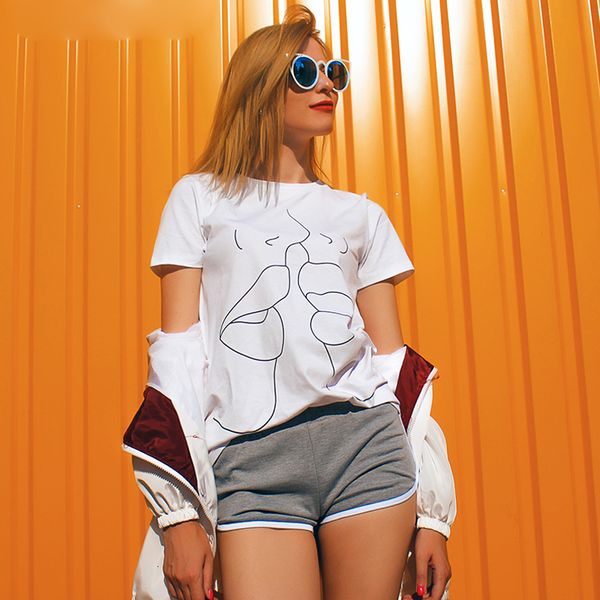 женщины топы женщины tshirt tumblr губы t shirt женщины summer casual печать tops животных печати хлопка с коротким рукавом футболки женский, White
женщины топы женщины tshirt tumblr губы t shirt женщины summer casual печать tops животных печати хлопка с коротким рукавом футболки женский, White