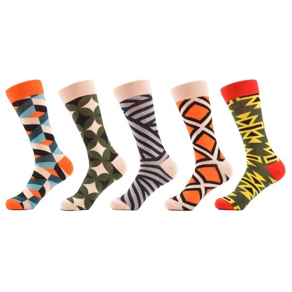 5 pair /lot men 's funny colorful combed cotton socks geometry style dress casual crew socks for man trend, Black
5 pair /lot men 's funny colorful combed cotton socks geometry style dress casual crew socks for man trend, Black