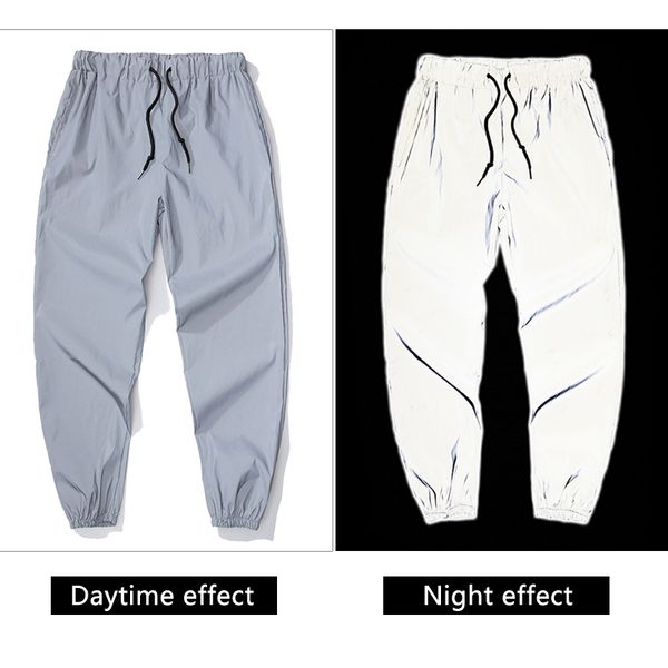 streetwear reflective pants men fashion casual elastic waist loose jogging pants glow at night silver trousers male brand, Black
streetwear reflective pants men fashion casual elastic waist loose jogging pants glow at night silver trousers male brand, Black