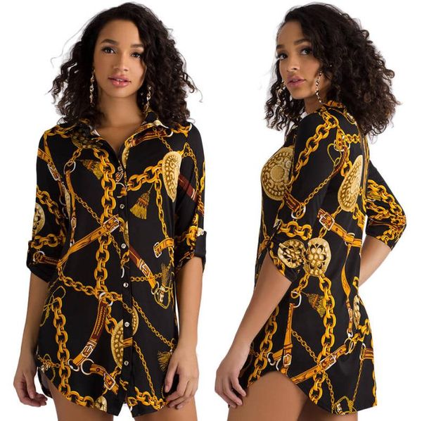 womens printed desinger shirts dresses lapel neck long sleeve luxury autumn style spring female clothing, Black;gray
womens printed desinger shirts dresses lapel neck long sleeve luxury autumn style spring female clothing, Black;gray