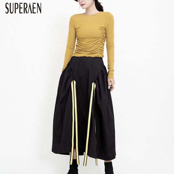 superaen 2019 new women skirts solid color cotton autumn and winter skirts female high waist korean style ladies, Black
superaen 2019 new women skirts solid color cotton autumn and winter skirts female high waist korean style ladies, Black