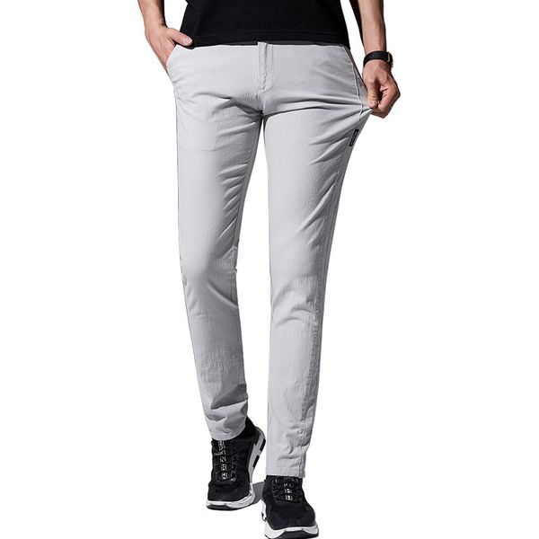 men's casual pants spring summer fashion elastic cotton young men trousers solid slim pants male thin long pencil pockets, Black
men's casual pants spring summer fashion elastic cotton young men trousers solid slim pants male thin long pencil pockets, Black
