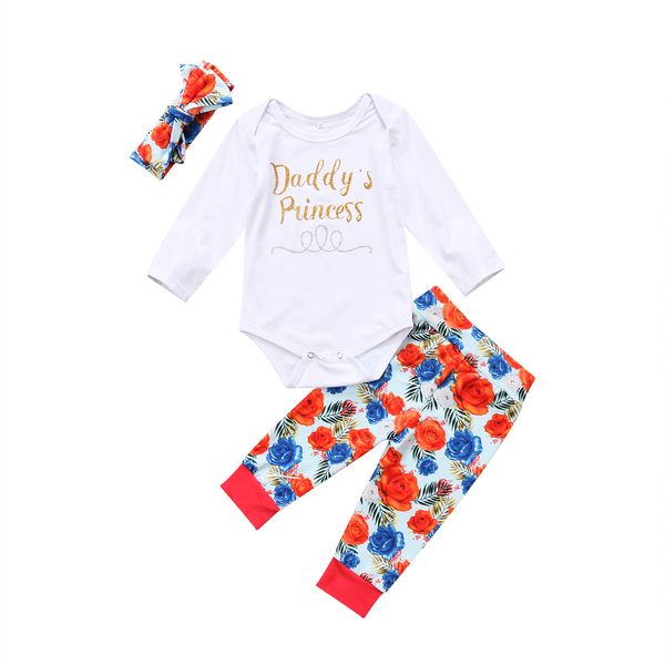 3PCS Newborn Baby Girl Princess clothes letter print long sleeve white Romper Long floral rose Pants Hat Outfit Clothes for baby
3PCS Newborn Baby Girl Princess clothes letter print long sleeve white Romper Long floral rose Pants Hat Outfit Clothes for baby