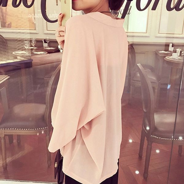 chiffon kimono cardigan casual 3/4 batwing sleeve loose black women blouses shirts summer women outerwear top, White
chiffon kimono cardigan casual 3/4 batwing sleeve loose black women blouses shirts summer women outerwear top, White