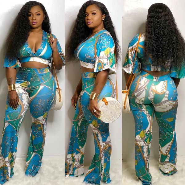 2019 new design women's two-piece navel fashion print long-sleeved short jacket and trousers casual sportswear sportswear 9134, White
2019 new design women's two-piece navel fashion print long-sleeved short jacket and trousers casual sportswear sportswear 9134, White
