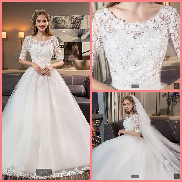 2019 ball gown white lace appliques wedding dresses half sleeve princess puffy beaded modest bride gowns wedding sale
2019 ball gown white lace appliques wedding dresses half sleeve princess puffy beaded modest bride gowns wedding sale