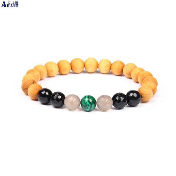 ailatu wholesale 8mm natural wood beads protection bracelet stone bracelet for protection healing crystal jewelry, Golden;silver
ailatu wholesale 8mm natural wood beads protection bracelet stone bracelet for protection healing crystal jewelry, Golden;silver