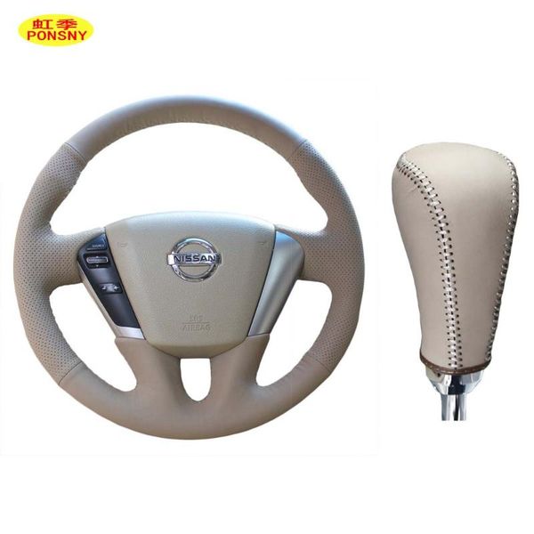ponsny car gear/steering wheel genuine leather covers case for murano 2011-2013 teana 2008-2012 hand-stitched cover
ponsny car gear/steering wheel genuine leather covers case for murano 2011-2013 teana 2008-2012 hand-stitched cover