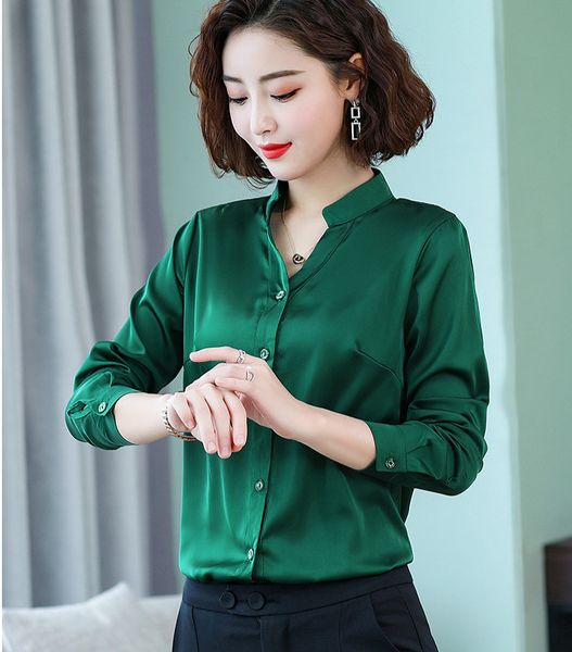 quality classic casual silk satin shirts women lantern sleeve v-neck ladies designer blouses plus size runway office button shirts, White
quality classic casual silk satin shirts women lantern sleeve v-neck ladies designer blouses plus size runway office button shirts, White