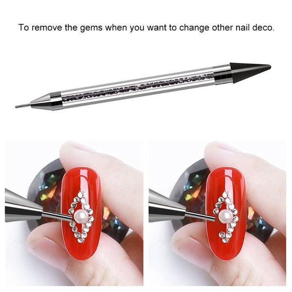 8 colors dual-ended nail dotting pen nail rhinestone picker wax tip beads gems crystals studs picker manicure art tools, Silver
8 colors dual-ended nail dotting pen nail rhinestone picker wax tip beads gems crystals studs picker manicure art tools, Silver