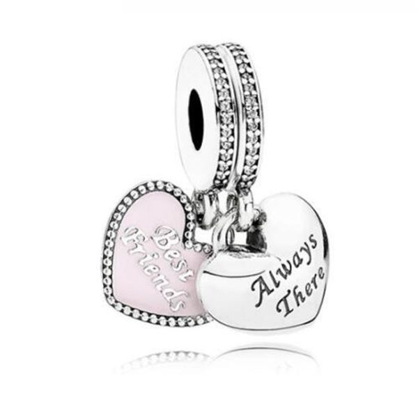original 925 sterling silver enamel love heart friends pendant bead charm fit pandora bracelet & necklace diy jewelry 
original 925 sterling silver enamel love heart friends pendant bead charm fit pandora bracelet & necklace diy jewelry