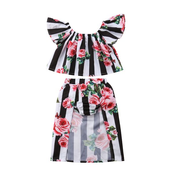 toddler kids baby 3pcs ruffles girls outfits clothes flower stripe blouse +skirt headband set summer, White
toddler kids baby 3pcs ruffles girls outfits clothes flower stripe blouse +skirt headband set summer, White