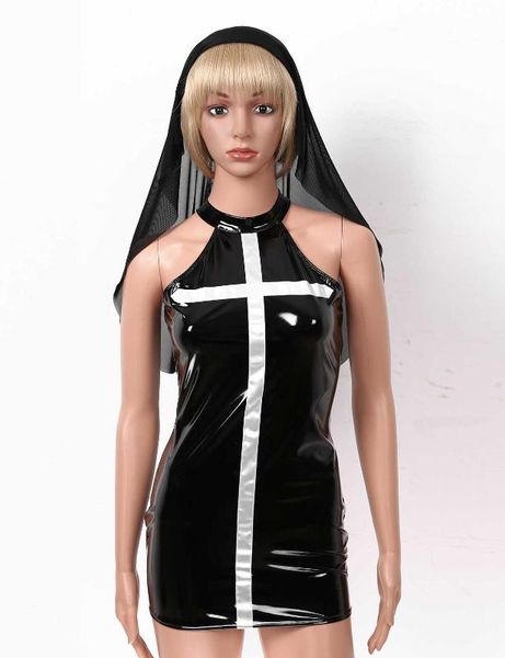womens adults nun priest cosplay costume halloween roleplay set fancy parties bodycon mini dress with mesh headpiece dress up, Red;black
womens adults nun priest cosplay costume halloween roleplay set fancy parties bodycon mini dress with mesh headpiece dress up, Red;black