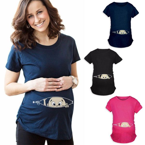 new 2018 summer maternity pregnancy t shirt women cartoon tee baby print staring pregnant clothes funny t-shirt plus size -3xl, White
new 2018 summer maternity pregnancy t shirt women cartoon tee baby print staring pregnant clothes funny t-shirt plus size -3xl, White
