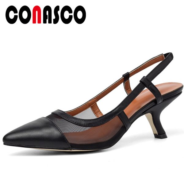 conasco fashion elegant casual summer new arrival women sandals pumps genuine leather cow leather mesh high heels shoes woman, Black
conasco fashion elegant casual summer new arrival women sandals pumps genuine leather cow leather mesh high heels shoes woman, Black