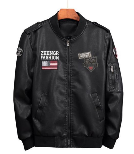Winter Mens Leather Flight Jackets Designer Stand Collar Long Sleeve Thick Mens Coats Dark Brown Epaulet Male Outerwear With Zipper
Winter Mens Leather Flight Jackets Designer Stand Collar Long Sleeve Thick Mens Coats Dark Brown Epaulet Male Outerwear With Zipper