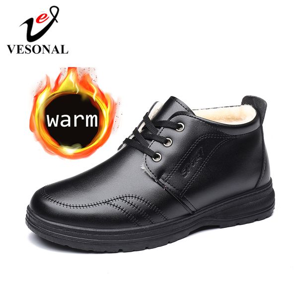 vesonal 2019 warm leather ankle men boots snow shoes autumn winter fur plush classic male casual boot sneakers footwear, Black
vesonal 2019 warm leather ankle men boots snow shoes autumn winter fur plush classic male casual boot sneakers footwear, Black