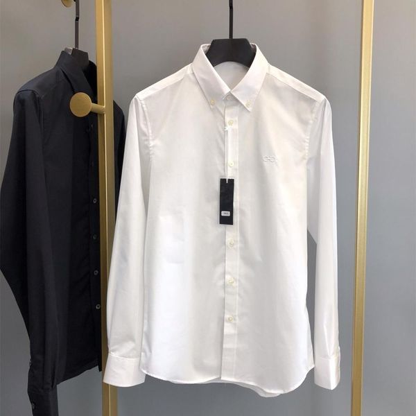 men long sleeve shirts slim fit solid business formal shirts for autumn, White;black
men long sleeve shirts slim fit solid business formal shirts for autumn, White;black