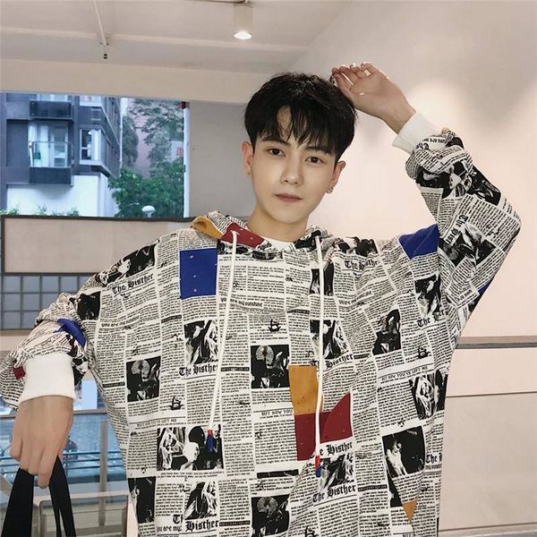 мода газета печатного hoodie мужчина streetwear смешного мужской с капюшоном крупногабаритного толстовка мужской одежды осень хип-хоп толсто, Black
мода газета печатного hoodie мужчина streetwear смешного мужской с капюшоном крупногабаритного толстовка мужской одежды осень хип-хоп толсто, Black