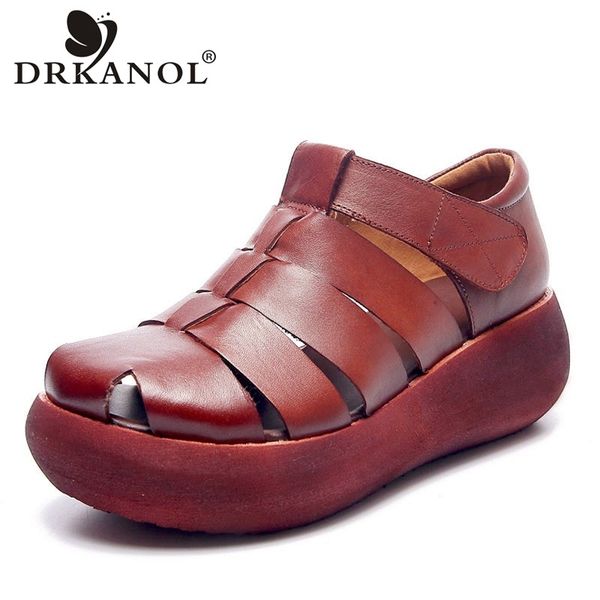 drkanol handmade retro women sandals summer shoes genuine leather gladiator sandals for women wedges platform casual, Black
drkanol handmade retro women sandals summer shoes genuine leather gladiator sandals for women wedges platform casual, Black