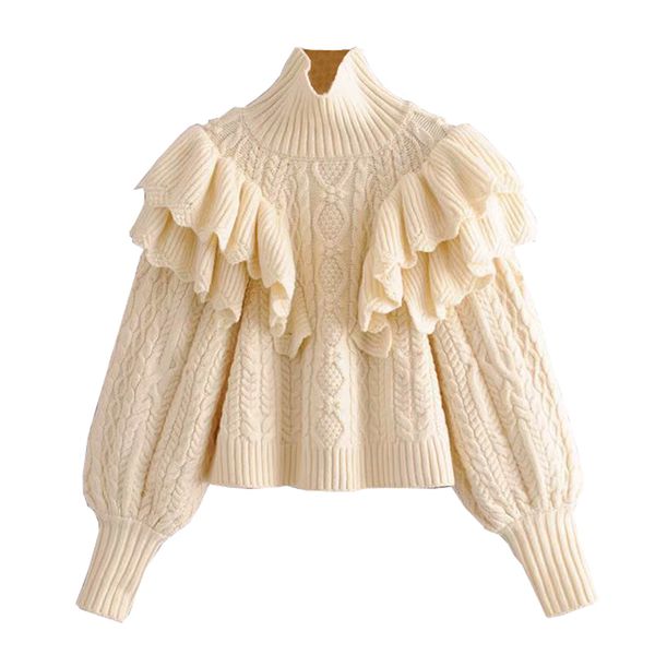 junelove cascading ruffles criss cross sweater women fashion turtleneck sweater thick elegant short female lady pullover, White;black
junelove cascading ruffles criss cross sweater women fashion turtleneck sweater thick elegant short female lady pullover, White;black
