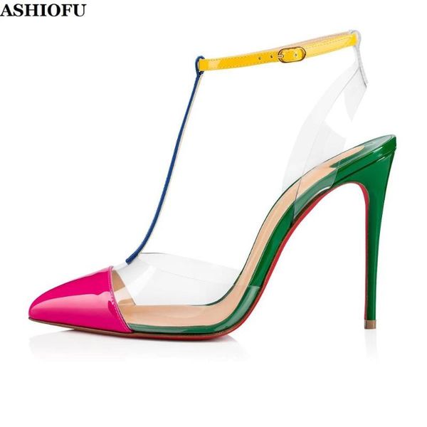 ashiofu ladies stiletto high heel pumps t-strap patchwork party dress shoes slingback pvc fashion shoes, Black
ashiofu ladies stiletto high heel pumps t-strap patchwork party dress shoes slingback pvc fashion shoes, Black