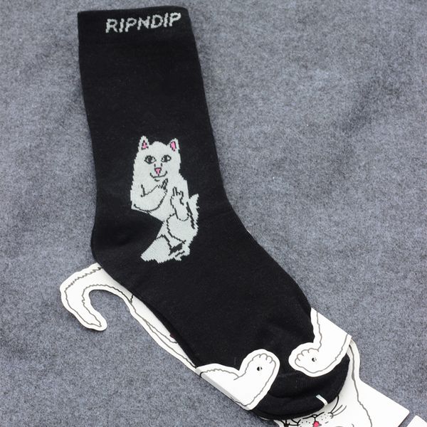 fashion middle finger cat alien ripndip men and women pure cottontube street skateboard socks, Black
fashion middle finger cat alien ripndip men and women pure cottontube street skateboard socks, Black