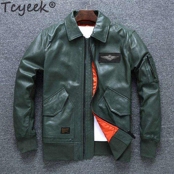 tcyeek plus size genuine leather jacket men clothes 2019 winter sheepskin coat streetwear mens moto biker leather jackets 1902, Black
tcyeek plus size genuine leather jacket men clothes 2019 winter sheepskin coat streetwear mens moto biker leather jackets 1902, Black