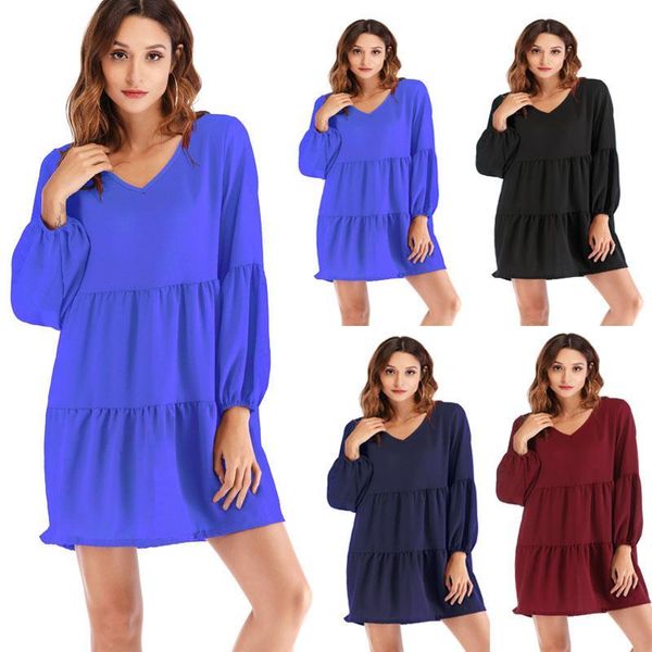 summer xxl women's puff sleeve solid color loose lantern dresses casual pullover cotton blend women's clothing, Black;gray
summer xxl women's puff sleeve solid color loose lantern dresses casual pullover cotton blend women's clothing, Black;gray