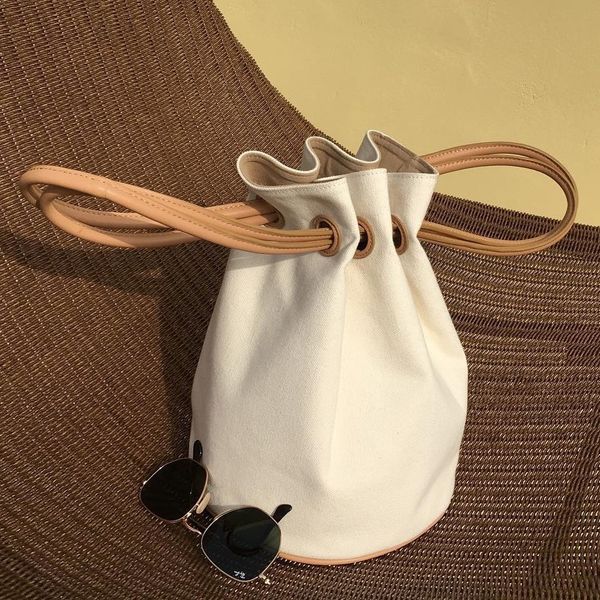 nigedu canvas women handbag small casual drawstring bucket bag female shoulder bag lady shopping women's totes bolsa white
nigedu canvas women handbag small casual drawstring bucket bag female shoulder bag lady shopping women's totes bolsa white